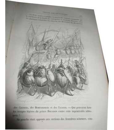 Vie publique et privée des animaux scènes de moeurs, 1ère partie et début 2e, P.J. Stahl, vignettes Grandville 1840-1841 - rare!