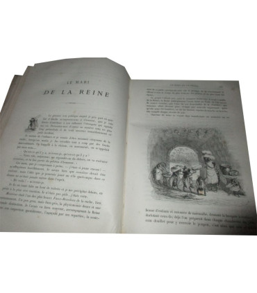 Vie publique et privée des animaux scènes de moeurs, 1ère partie et début 2e, P.J. Stahl, vignettes Grandville 1840-1841 - rare!