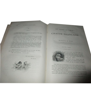 Vie publique et privée des animaux scènes de moeurs, 1ère partie et début 2e, P.J. Stahl, vignettes Grandville 1840-1841 - rare!