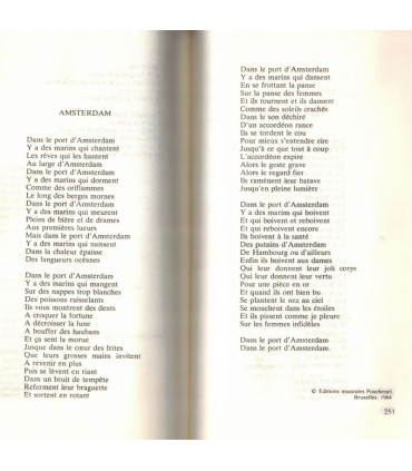 Jacques Brel, oeuvre intégrale, 1982 - chanteur, chansons, poésie