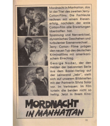 G-man Jerry Cotton, Band 307a, Marionetten des Satans, Bastei, 2. Auflage 1966 - Kriminal Heftromane, Mordnacht in Manhattan