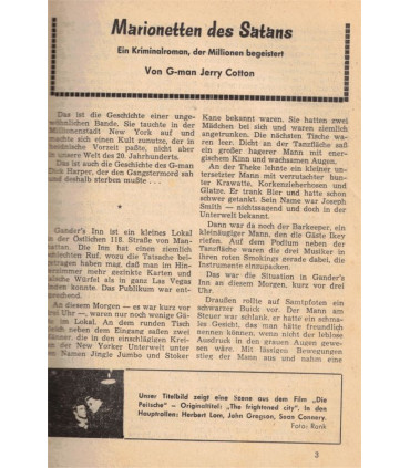G-man Jerry Cotton, Band 307a, Marionetten des Satans, Bastei, 2. Auflage 1966 - Kriminal Heftromane, Mordnacht in Manhattan