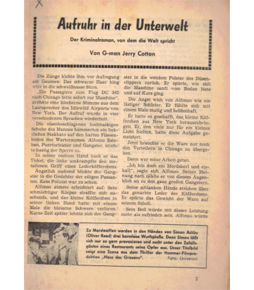 G-man Jerry Cotton, Band 334a, Aufruhr in der Unterwelt, Bastei 1966, 2. Auflage - Kriminal Heftromane, Horst Buchholz