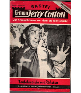 G-man Jerry Cotton, Band 370, Teufelsspiele mit Raketen, Bastei, 1967 - Der Mörder-Club von Brooklyn, Kriminal Heftromane