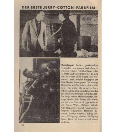 G-man Jerry Cotton, Band 370, Teufelsspiele mit Raketen, Bastei, 1967 - Der Mörder-Club von Brooklyn, Kriminal Heftromane