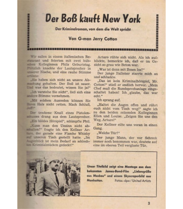 G-man Jerry Cotton, Band 355, Der Boss kauft New York, Bastei, 1966 - Delfried Kaufmann, Kriminal Heftromane