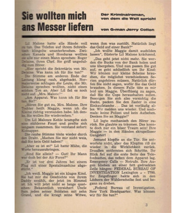 G-man Jerry Cotton, Band 438, Sie wollten mich ans Messer liefern, Bastei, 1968 - Delfried Kaufmann, Kriminal Heftromane