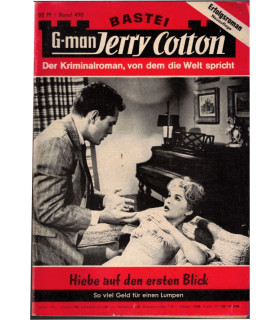 G-man Jerry Cotton, Band 490, Hiebe auf den ersten Blick, Bastei, 1968 - Delfried Kaufmann, Kriminal Heftromane