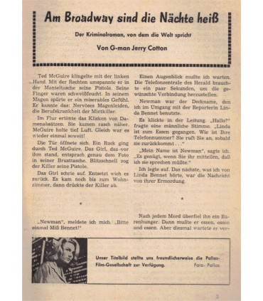 G-man Jerry Cotton, Band 517, Am Broadway sind die Nächte heiss, Bastei, 1967 - Jerry-Cotton-Farbfilm, Kriminal Heftromane