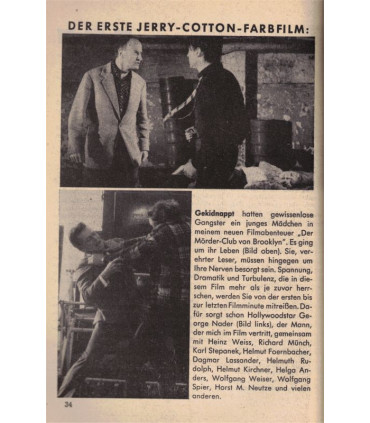 G-man Jerry Cotton, Band 517, Am Broadway sind die Nächte heiss, Bastei, 1967 - Jerry-Cotton-Farbfilm, Kriminal Heftromane