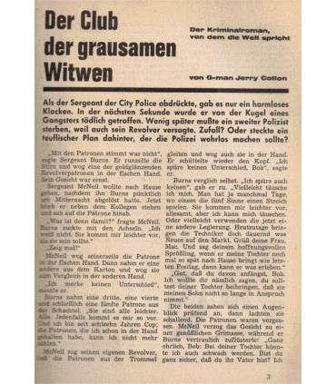 G-man Jerry Cotton, Band 587, Der  Club der grausamen Witwen, Bastei, 1968 - Kriminal Heftromane