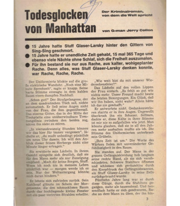 G-man Jerry Cotton, Band 610, Todesglocken von Manhattan, Bastei, 1968 - Kriminal Heftromane