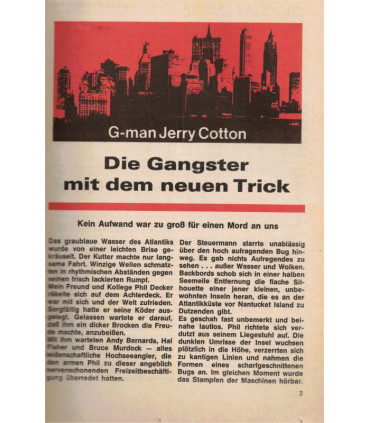 G-man Jerry Cotton, Band 700, Die Ganster mit dem neuen Trick, Bastei, 1970 - Kriminal Heftromane