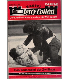 G-man Jerry Cotton, Band 703, Das Todesspiel der Zwillinge, Bastei, 1970 - Kriminal Heftromane