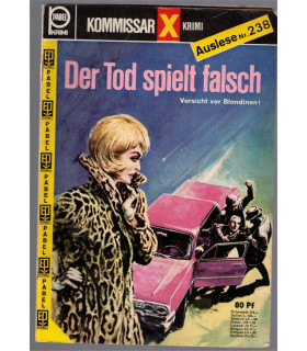 Kommisar X Auslese 238, Der Tod spielt falsch, Erich Pabel Verlag -  Kriminal Heftromane