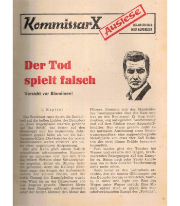 Kommissar X, Auslese 238, Der Tod spielt falsch, Erich Pabel Verlag -  Kriminal Heftromane