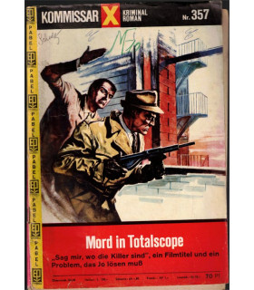 Kommissar X, Nummer 357, Mord in Totalscope, Erich Pabel Verlag - Kriminal Heftromane