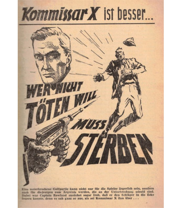 Kommissar X, Nummer 199, Wer nicht töten will muss sterben, Erich Pabel Verlag - Kriminal Heftromane