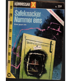 Kommissar X, Nummer 259, Safeknacker Nummer eins, Erich Pabel Verlag - Kriminal Heftromane