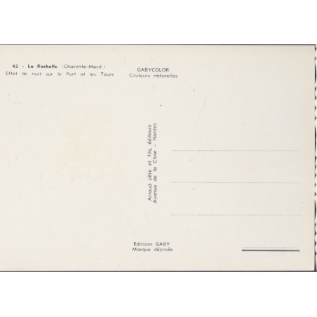 La Rochelle, effet de nuit - carte postale Charente Maritime 17, Gaby