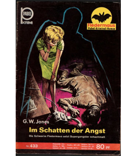 Fledermaus, nr. 433, G.W. Jones, Im Schatten der Angst,  Pabel Krimi -  Kriminal Heftromane
