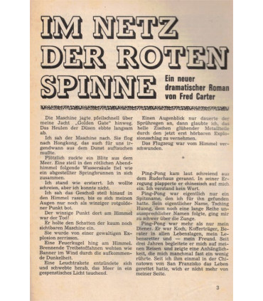 Bastei Kriminal-Roman, Band 806, Im Netz der Roten Spinne, 1968 -  Kriminal Heftromane