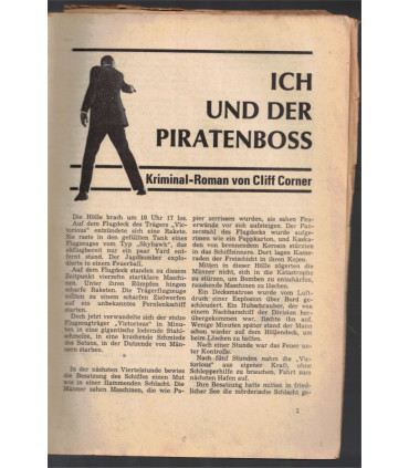Cliff Corner, Susan Taylor, Ich und der Piratenboss, Bastei, 1968 -  Kriminal Heftromane
