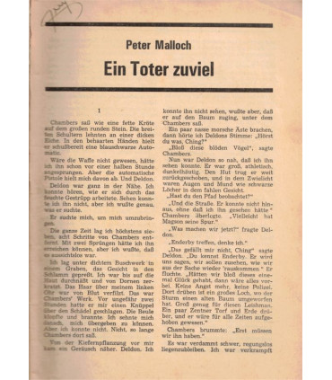 12 Uhr-Krimi, Band 31, Ein Toter zuviel, Peter Malloch, Moevig Verlag -  Kriminal Heftromane