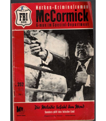McCormick, Band 252, Die Melodie befahl ihm Mond, Marken, 1965 -  Kriminal Heftromane
