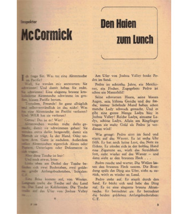 McCormick, Band 100, Den Haien zum Lunch, Marken, 1962 -  Kriminal Heftromane