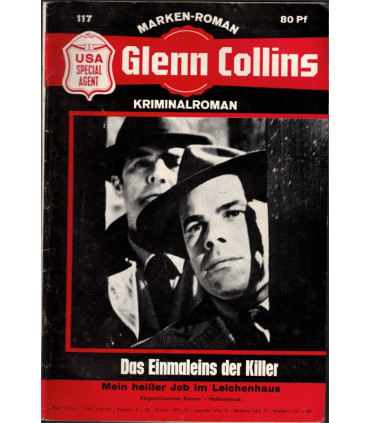 Glenn Collins, Band 117, Das Einmaleins der Killer, Marken, 1968 -  Kriminal Heftromane
