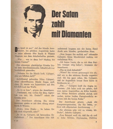 John Drake, Band 147, Der Satan zahlt mit Diamanten, 1966 - Danger Man, Destination Danger, Kriminal Heftromane