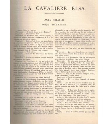 La cavalière Elsa, Paul Demasy, Pierre Mac Orlan, acteur Marguerite Jamois - La Petite Illustration Théâtre 149 1925