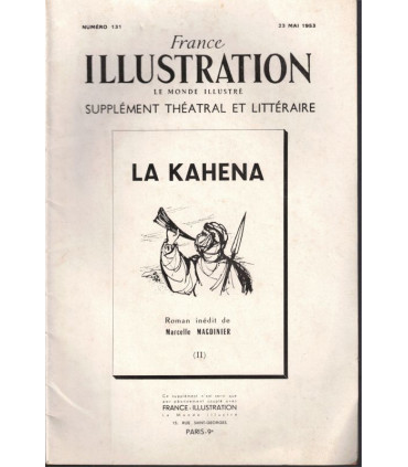 La Kahena, T2, Marcelle Magdinier -, roman populaire,  France Illustration N°131 1953