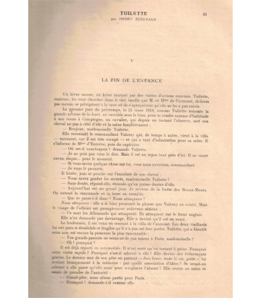Tuilette, T2, Henry Bordeaux - guerre 1914-1918, La Petite Illustration Roman N°215 1930