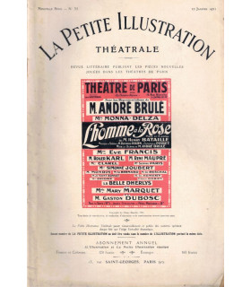 L'homme à la rose, Henry Bataille, acteurs André Brulé, Monna-Delza - La Petite Illustration Théâtrale 35 1921