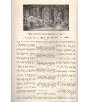 L'homme à la rose, Henry Bataille, acteurs André Brulé, Monna-Delza - La Petite Illustration Théâtrale 35 1921