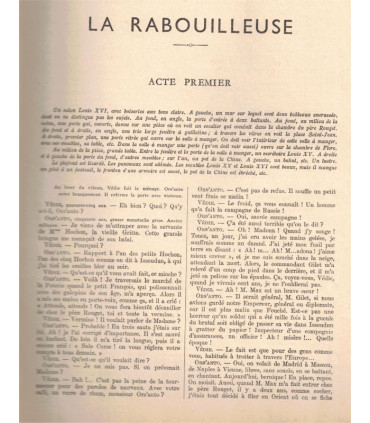 La rabouilleuse, Emile Fabre, Balzac, acteurs Mary Marquet, Denis d'Inès - La Petite Illustration Théâtre 403 1936