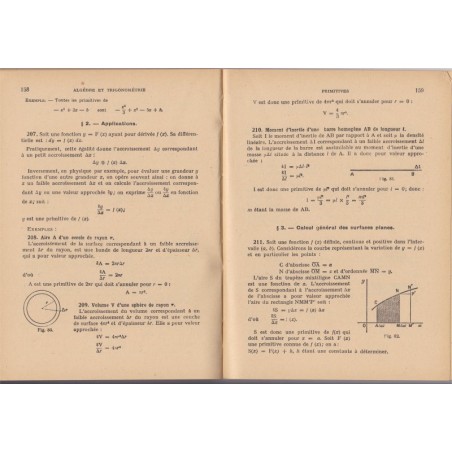 Mathématiques 1948 classe sciences expérimentales, Brachet Dumarqué Pochard