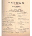 La race errante, François Porché, acteurs Pierre Fresnay, José Squinquel  - La Petite Illustration Théâtre N°302 1932