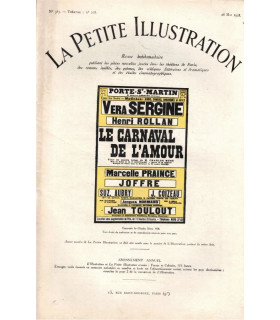 Le carnaval de l'amour, Charles Méré, acteurs Vera Sergine, Henri Rollan - La Petite Illustration Théâtre 208 1928