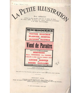 Vient de paraître, Edouard Bourdet, acteurs Victor Boucher, Blanche Montel - La Petite Illustration Théâtre 209 1928