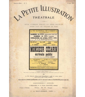 Monsieur Césarin écrivain public, Miguel Zamacoïs - La Petite Illustration Théâtrale N°41 1919
