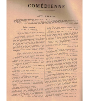Comédienne, Jacques Bousquet et Paul Armont, acteurs Gabrielle Dorziat, Denise Grey - La Petite Illustration Théâtre n°59 1922