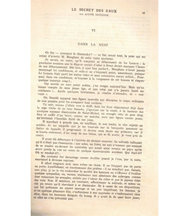 Le secret des eaux, André Savignon, T2 - roman populaire, La Petite Illustration Roman N°57 1923