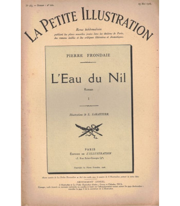 L'eau du Nil, Pierre Frondaie, Tome 1 - roman populaire, La Petite Illustration Roman N°122 1926
