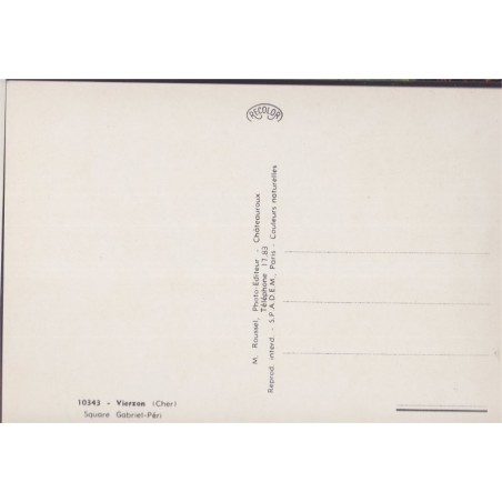 Vierzon, square Gabriel-Péri - carte postale Cher 18, REC