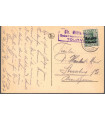 Belgique occupée, timbre Deutsches Reich Belgien 5 cent 1914, cachet allemand censure, carte postale Tournai, cathédrale beffroi