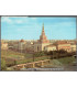 Russie, Moscou, gare Kazan, carte postale - timbres soviétiques U.R.S.S. noyta CCCP Cosmonautes 1985 15K - transports 1982 5K