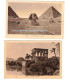 Egypte, Les Pyramides et le Sphinx, Le Temple de Philoe, 1930 - 2 cartes postales Egypte antique, Antiquité
